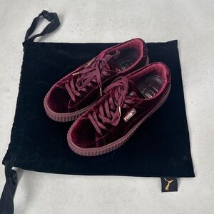 Rihanna Fenty X Puma Red Velvet Creepers size 8.5 US Women’s